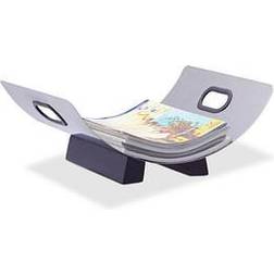 Relaxdays Kaminholzkorb silber, schwarz 41,0 x 33,0 x 16,0 cm