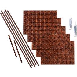 Fasade Traditional 6 18 24 Moonstone Copper Vinyl Decorative Wall Tile Backsplash 15 sq. Kit