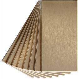 Aspect Peel and Stick Backsplash 3in 6in Brushed Champagne Long Grain Metal Tile Kitchen Bathrooms