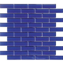 Apollo Tile 5 Pack 11.9-in 11.9-in Royal Blue Rectangular Glossy Finished Glass Mosaic Tile 4.92 sq 11.9