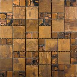 Apollo Tile 5 pack Bronze 11.7-in. 11.7-in. Square Polished Mosaic Tile 4.75