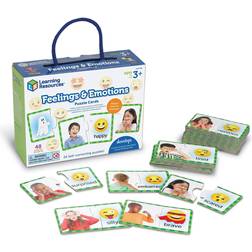 Learning Resources Feelings & Emotions Puzzle Cards 48 Pieces