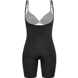Spanx Everyday Shaping Open Bust Mid Thigh Bodysuit - Very Black