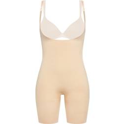 Spanx Everyday Shaping Open Bust Mid Thigh Bodysuit - Soft Nude