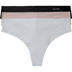 Calvin Klein Invisibles Thong 3-Pack Cream