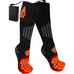 ActionHeat Battery-Heated Wool Socks Black