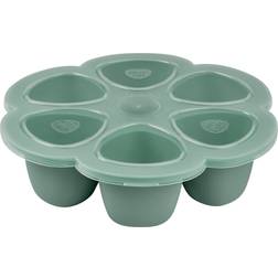 Beaba 3 Oz. Multiportions Tray With Cover In Sage Sage 3 Oz