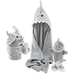 Baby Aspen Let the Fin Begin 4-Piece Gift Set Gray