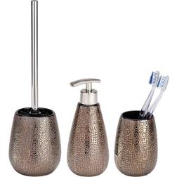 Wenko Set Accessori Bagno In Ceramica Color Bronzo Marrakesh
