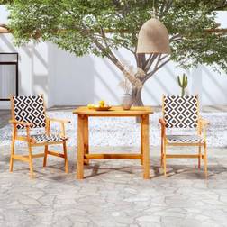 vidaXL Mobili Giardino 3 pz Legno Massello di Acacia Set da pranzo per patio