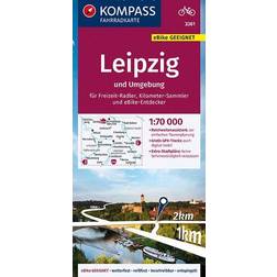 KOMPASS Fahrradkarte 3361 Leipzig und Umgebung 1:70.000 (Gefaltet)