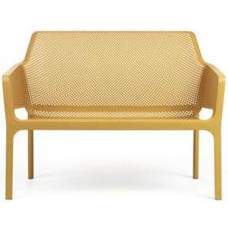 Nardi Banc avec Dossier Net Jaune Résine Fibre Verre Garden Bench
