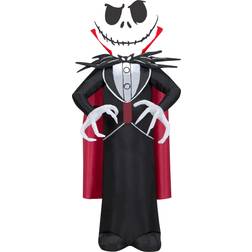 Gemmy Airblown Inflatable Jack Skellington as Vampire, 3.5 ft Tall, Black