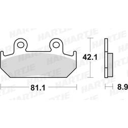 TRW Lucas Bremsbeläge Sintermetall Street MCB562SV 81,1x42,1