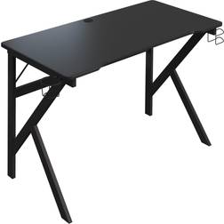 Lavish Home 80-GAMDSK-BB Gaming Computer Carbon Fiber Texture PC Desk with Cup and Hanger, 29.75", Black