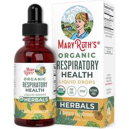 USDA Organic Respiratory Health Liquid Drops with Mullein Leaf, Marshmallow Root Relief