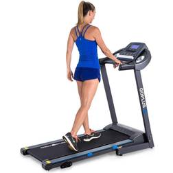 Costway 2.25 HP Folding Electric Motorized Power Treadmill with Blue Backlit LCD Display