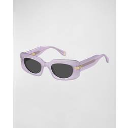 Marc Jacobs Logo Acetate Rectangle LILAC