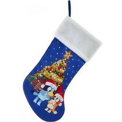 Kurt Adler 19 Inch Bluey And Bingo with Tree Christmas Stocking