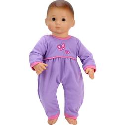 Sophia's Long Sleeve Embroidered Butterfly One Piece Bodysuit 15 Inch Dolls Lavender
