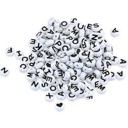 Hygloss ABC Beads Black and White 300 Per Pack 3 Packs