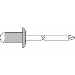 GESIPA Blindnieten Alu/Stahl 6300448 Flachrundkopf 4,0x8,0 VE=500