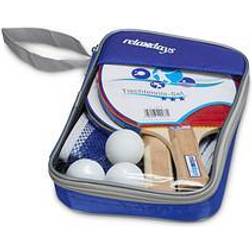 Relaxdays Table Tennis Set with 2 Paddles 3 Balls and 1 Net