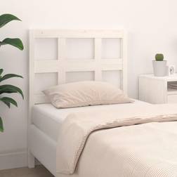 vidaXL Vit 95,5 x 4 x 100 cm Massiv Furu Sänggavel