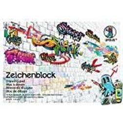 Ursus Zeichenblock 120 g/qm 'Street Art' DIN A4 hochwei� 30 Blatt