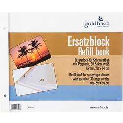 Goldbuch Ersatzblock 29x24 30 Seiten weiß Schrauben 83075