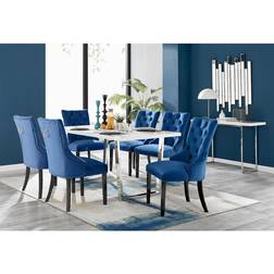 Furniturebox Kylo White High Gloss Dining Set