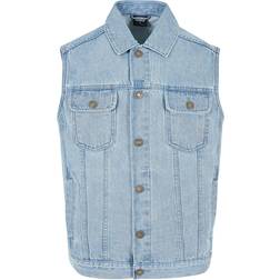 Urban Classics Denim Lighter Washed Jeans Vest - Bleu