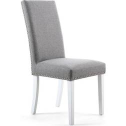 Shankar Of Randall Stud Detail Linen Kitchen Chair