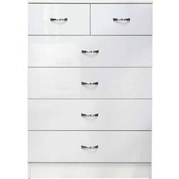 Furnished with Style Modern Matt White Chest of Drawer 70x100cm