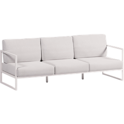 Kave Home Udendørs 3-Personers H85x225x85 cm Aluminium Hvid Sofa