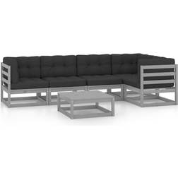 vidaXL Divani Giardino 6 pz Con Cuscini Legno Massello Pino Cod Mxl 43079 Set da Lounge da Esterno