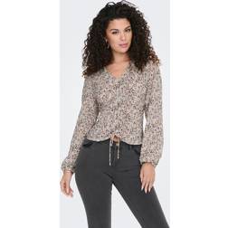 Only Onlheidi L/S Ruching Top - Multicolore