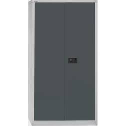 Bisley UNIVERSAL double door cupboard, HxWxD 1806 x 914 x 400 mm, 3 shelves, 4 heights, light grey charcoal