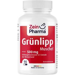 Zein Pharma Grønlæbet Musling 500 mg 90 Kapsler 90 stk