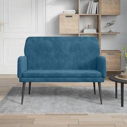 vidaXL Bænk 108 x 79 x 79 cm Velour Blå Siddebænk