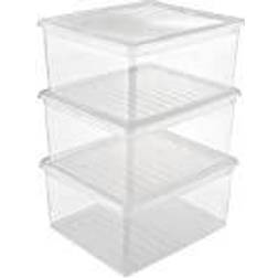 Keeeper Set Of 3 Boxes With Lid And Air Control System 18 Litre Storage Box