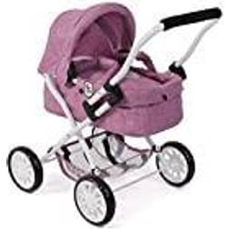 Bayer Chic Mini-Kuschel-Puppenwagen SMARTY, Jeans pink