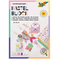 Bastelblock »Glitter Everywhere« rosa, folia, 24x34 cm