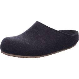 Haflinger Chaussons Michel-graphit Filz/Leder - Grau