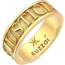 Ring Herren Bandring Schriftzug 925 Silber Kuzzoi Gold 1012326880