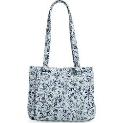 Vera Bradley Multi-Compartment Shoulder Satchel Purse, Perennials Gray-Recycled Cotton