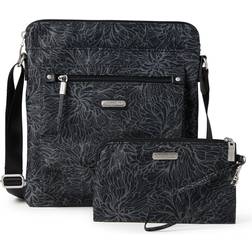 Baggallini Go Bagg With RFID Phone Wristlet - Midnight Blossom Print