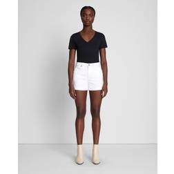 7 For All Mankind Mid Roll Vanity Clean Short - White