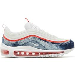 NIKE Air Max 97 Washed Denim - MultiColor/Habanero Red/Sail/White