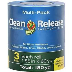 Duck Clean Release Blue Painters Tape 2-Inch (1.88-Inch x 60-Yard), 3 Rolls, 180 Total Yards